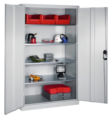 Stahlschrank 8932-052 S10293 lichtgrau 120,0 x 60,0 x 195,0 cm, aufgebaut